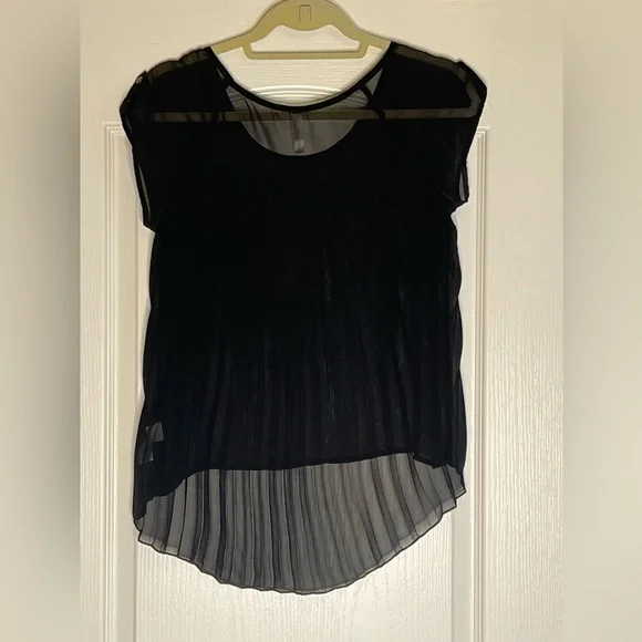 Xhilaration Black Sheer Blouse - Picture 4 of 4